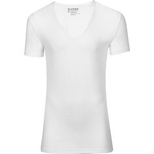Slater - Stretch T-shirt - Wit - Katoen - 2-pack