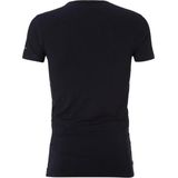 Slater 6510 - Stretch 2-pack T-shirt ronde hals korte mouw navy S 95 organisch katoen 5 elastan