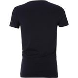 Slater 6610 - Stretch 2-pack T-shirt V-hals korte mouw navy S 95 organisch katoen 5 elastan