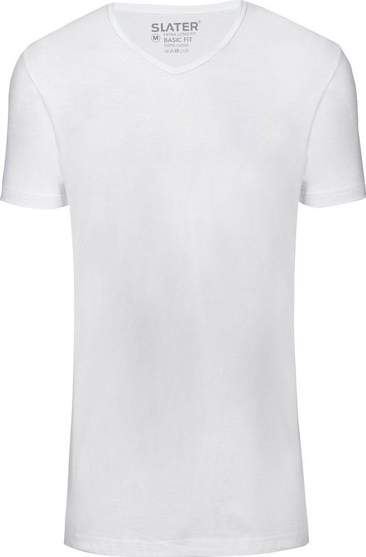 Slater - Regular Fit T-shirt - Wit - Katoen - 2 Stuks