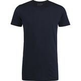 Slater - 2-pack T-shirt Basic Extra Lang - Navy - 100% Katoen
