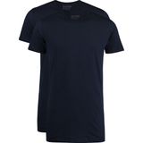 Slater - 2-pack T-shirt Basic Extra Lang - Navy - 100% Katoen
