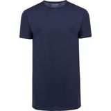 Slater - 2-pack T-shirt Basic Extra Lang - Navy - 100% Katoen