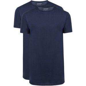 Slater - 2-pack T-shirt Basic Extra Lang - Navy - 100% Katoen