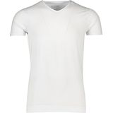 Slater - T-shirt - Effen Wit - 68% Tencel 28% Katoen 4% Elastaan