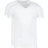 Slater - T-shirt - Effen Wit - 68% Tencel 28% Katoen 4% Elastaan