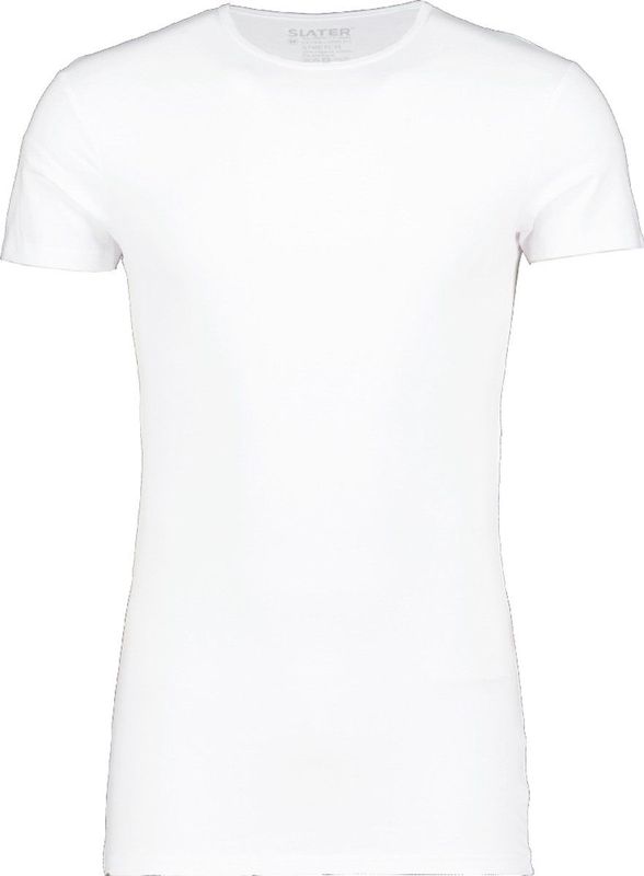 Slater - Ronde Hals T-shirt - Basic - Zwart - Katoen