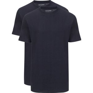 Slater - T-shirt - Donkerblauw - Katoen - Wijde Fit