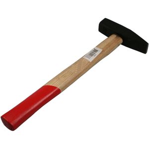 Benson Bankhamer / hamer - houten steel 30 cm - lichtbruin / rood - 500 gram