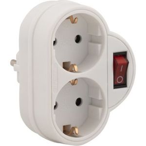 Benson Dubbel stopcontact met schakelaar en kinderbeveiliging - 3500W
