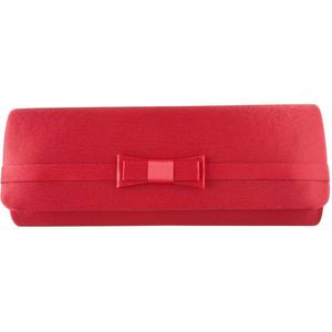 Bulaggi Clutch Pam voor Dames / Schoudertas / Satijn Rood/ Avondtasje met schouderriem/ Effen clutch handtasjes