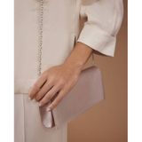 Bulaggi Clutch voor Dames / Schoudertas / Satijn Pastel Roze/ Avondtasje met schouderriem/ Effen clutch handtasjes