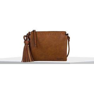 Bulaggi Crossbody tas Gerbera voor Dames / Crossbody - cognac - vegan leather / Bruine handtas met verstelbare schouderriem