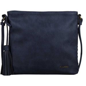 Bulaggi Crossover tas Gerbera voor Dames / Crossbody - donkerblauw - vegan leather / Blauwe handtas met verstelbare schouderriem