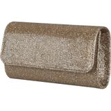 Bulaggi Dionne envelope voor Dames / Clutch / Vegan Leather / Glitter Brons/ Avondtasje met schouderriem/ Effen Clutch handtasjes