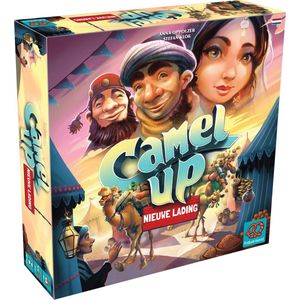 Camel Up: Nieuwe Lading - Het ultieme familiespel voor 3-5 spelers! Leeftijd: 8+. Speeltijd: 45 minuten. Fabrikant: PRETZEL GAMES.