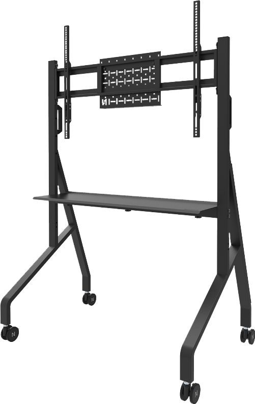 Neomounts FL50-525BL1 verrijdbare TV vloerstandaard - 55-86"" - max. 76 kg - hoogteverstelling 106-136 cm - TÜV-gecertificeerd - zwart