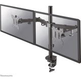 NewStar - FPMA-D550DBLACK - Monitorarm voor 2 Flatscreens - Zwart - Verstelbaar