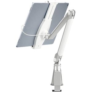 Neomounts Tablet-Halterung TABLET-D100SILVER weiß, silber für 1 Tablet, Tischklemme