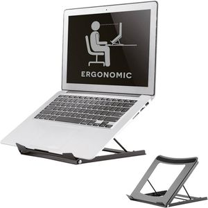 Neomounts NSLS075BLACK Laptopstandaard 10-16"" - max 5 kg - 5 hoogteposities - opvouwbaar - compact - universeel - zwart