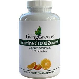 Livinggreens Vitamine C 1000 calcium ascorbaat 120 tabletten