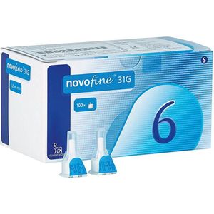 Novofine naald 6 mm 31G - 100 stuks
