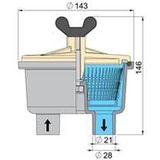 Vetus Koelwaterfilter 150  Deksel, O-ringen groot en klein voor koel waterfilter FILTER150