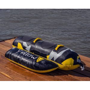 YellowV opblaasbare funtube voor 2 personen model ""BANANA"" - Ook leuk als Cadeau - water pret achter de speedboot