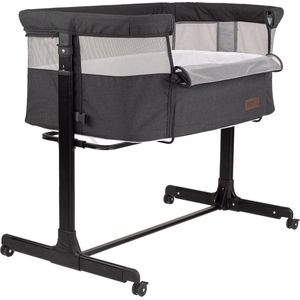 Novi Baby® Goodnight Co-Sleeper - Wieg - Zwart melange - Verstelbaar frame