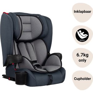 Novi Baby® Morris Go Autostoel - Grijs - Geschikt van 9-36 kg - Inklapbare autostoel