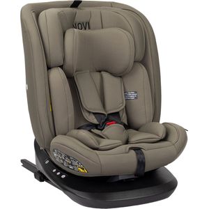 Novi Baby® Goliath Premium I-Size Autostoel - Luxe, Veilig en Verstelbaar, Geschikt vanaf Geboorte tot 36kg, Met Isofix bevesteging (Taupe)