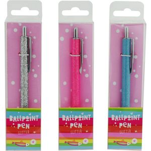 Balpen Funtastic Glitter - zilver/roze/blauw - K-5820240076