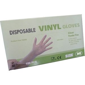Vinyl Handschoenen - Poedervrij Medium - 100 stuks
