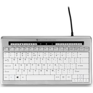 BakkerElkhuizen S-board 840 toetsenbord Kantoor USB QWERTY Amerikaans Engels Licht Grijs, Wit