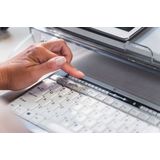 BakkerElkhuizen S-board 840 toetsenbord Kantoor USB QWERTZ Duits Licht Grijs, Wit