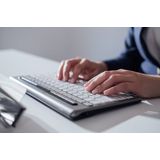 BakkerElkhuizen S-board 840 toetsenbord Kantoor USB QWERTZ Duits Licht Grijs, Wit