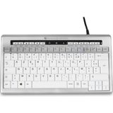BakkerElkhuizen S-board 840 toetsenbord USB AZERTY Frans Licht Grijs, Wit