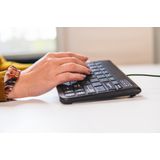 BakkerElkhuizen Goldtouch Travel Go2 Wired toetsenbord Kantoor USB QWERTY Amerikaans Engels Zwart