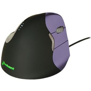 Evoluent 4 Ergonomische Muis Small Rechtshandig Bedraad Paars/zwart