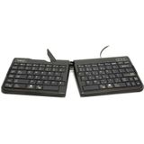 BakkerElkhuizen Goldtouch Travel Go2 Wired toetsenbord Kantoor USB QWERTZ Duits Zwart