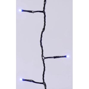 Kerstverlichting twinkle met timer blauw buiten 180 lampjes - Kerstverlichting kerstboom