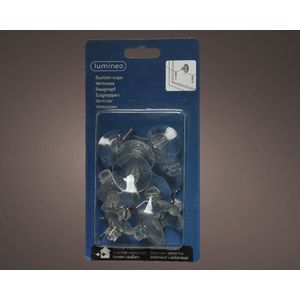 Lichtsnoer zuignappen - 12x - haakjes - 3,5 cm - kerstverlichting - bevestiging