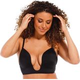V-Bra - Balconette BH - Zwart - Katoen - Afneembare Schouderbandjes