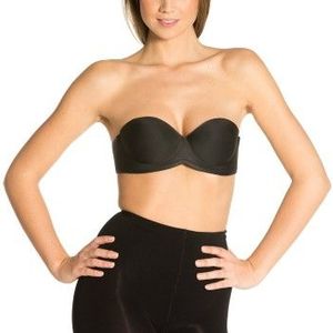 Magic - Strapless Plak BH - Zelfklevend - Zwart - Balconette Model