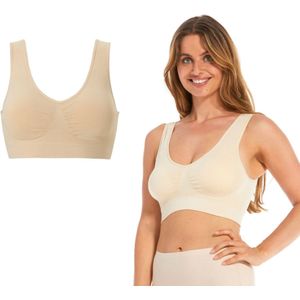 Magic BH zonder sluiting - Comfort bra met vulling - Bralette zonder beugels  - Huidkleur