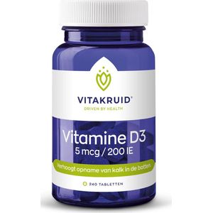Vitakruid Vitamine D3 5mcg/200IE 250 tabletten