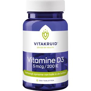 Vitakruid Vitamine D3 5mcg/200IE 250 tabletten