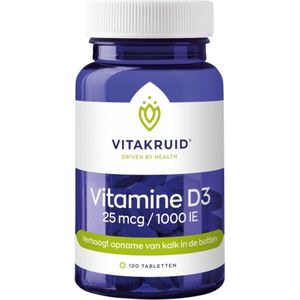 Vitakruid Vitamine D3 25mcg/1000IE 120 tabletten