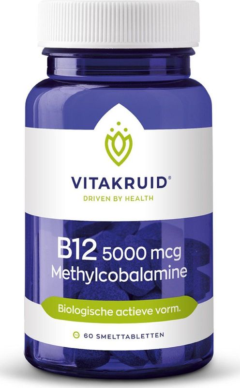 Vitakruid B12 Methylcobalamine 5000 mcg 60 smelttabletten