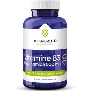 Vitakruid Vitamine b3 niacinamide 500 mg Voedingssuplement - 90 vega capsules